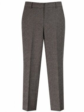 Judith & Charles Virgin Wool Tailored Slim Straight Trousers Brown Size 2